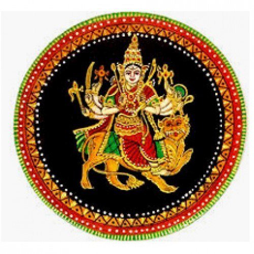 Beautiful Mysore Ganjifa Art of Goddess Duga Miniature Painting