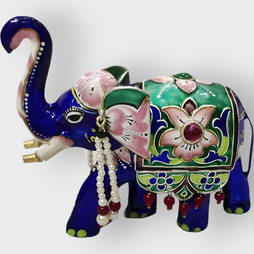 Gigantic Elephant Banaras Gulabi Meenakari Art