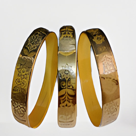 Golden Design Glass Kangan set of 2