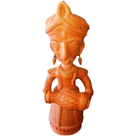 Beautiful Handmade Gorakhpur Terracotta Musician Men Showpiece