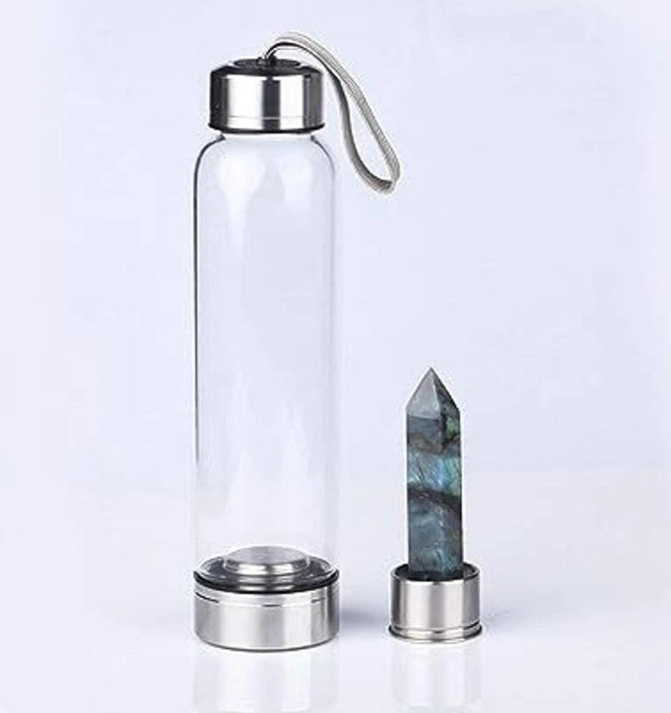 Green Crystal Water Bottle