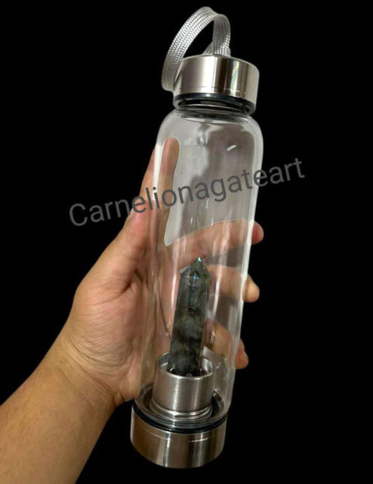 Green Crystal Water Bottle
