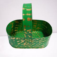 Green Flower Basket