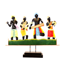 Group of 4 tribals on field