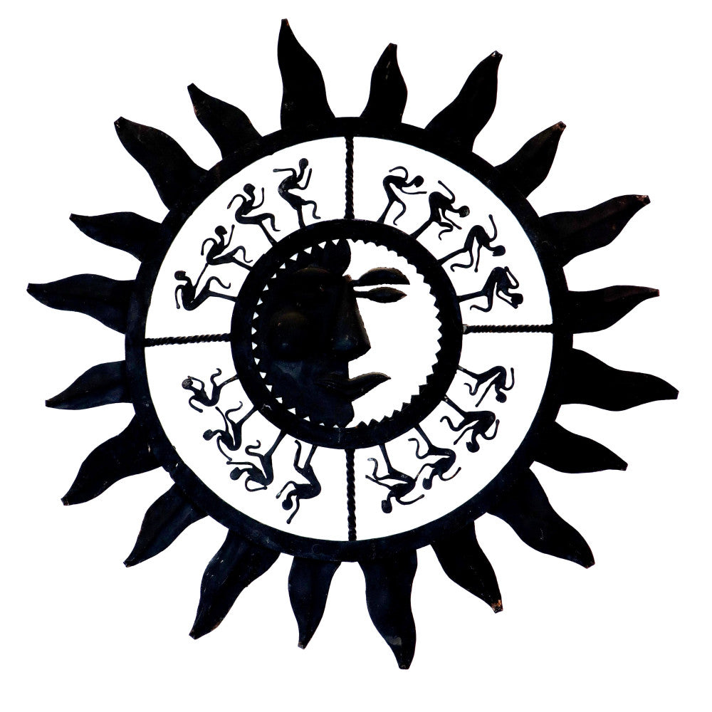 Half sun faced wall hanging