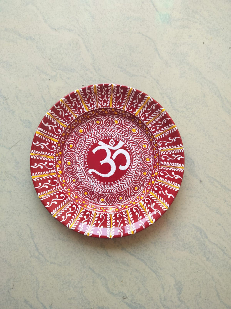 Hand Painted Aipan Art Small plate Style 13