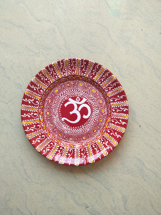 Hand Painted Aipan Art Small plate Style 13