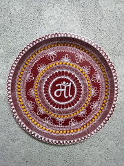Hand Painted Aipan Art Small plate Style 17