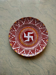 Hand Painted Aipan Art Small plate Style 4