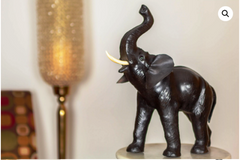 Handcrafted Leather African Elephant - 18 Inch