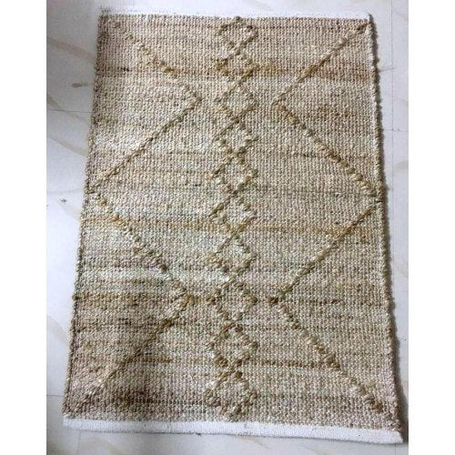 Traditional Agra Hand Tufted Durable Quality Woolen & Cotton Durrie In Beige Colour For Home