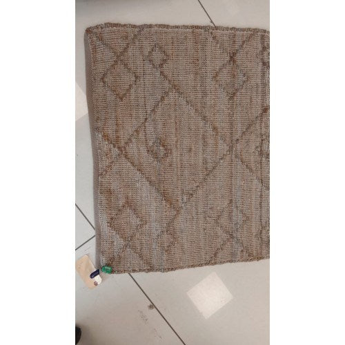 Traditional Agra Hand Tufted Durable Quality Woolen & Cotton Durrie In Light Brown Colour For Home