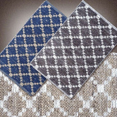 Traditional Agra Hand Tufted Durable Quality Woolen & Cotton Durrie In Dark Blue Colour For Home