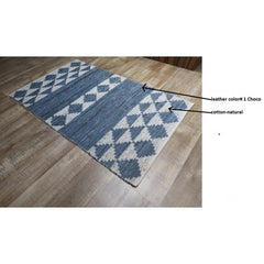 Traditional Agra Hand Tufted Durable Quality Natural Cotton Yarn Durrie In Beige & Golden Colour For