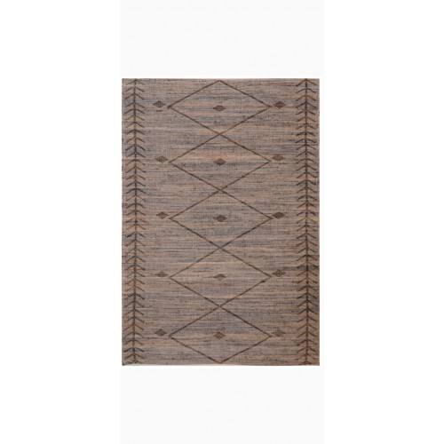 Agra Hand Tufted Durable Quality Natural Cotton Yarn Durrie In Brown Colour For Home