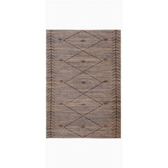 Agra Hand Tufted Durable Quality Natural Cotton Yarn Durrie In Brown Colour For Home