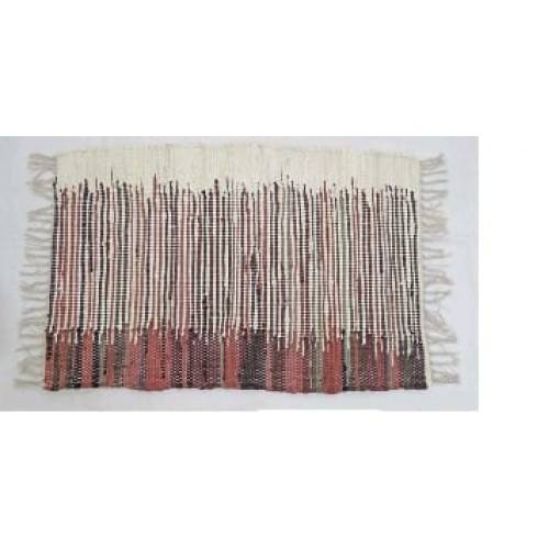 Traditional Alluring Handicraft Rectangle Multicolour Agra Durrie Of Uttar Pradesh For Home Furnishi