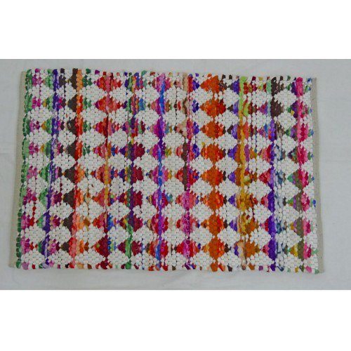 Traditional Alluring Handicraft Rectagle Shape Multi Colour Agra Durrie Of Uttar Pradesh For Home Fu