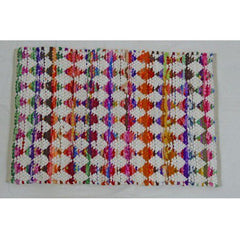 Traditional Alluring Handicraft Rectagle Shape Multi Colour Agra Durrie Of Uttar Pradesh For Home Fu