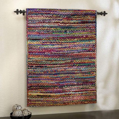 Agra Durrie Hand Tufted Durable Quality Woolen & Cotton Wall Hanging Durrie (3x5 Ft) By S.R. Handlo