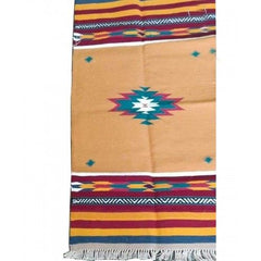 Traditional Hand Woven Karnataka Special Navalgund Designer Durrie Yellow Color