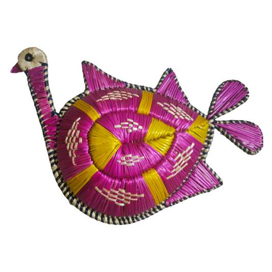 Handmade Sikki Grass Peacock Dabba