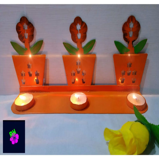 Hanging Iron Stand Three diyas