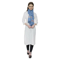 Himalayan Angora stole in kullu typical design