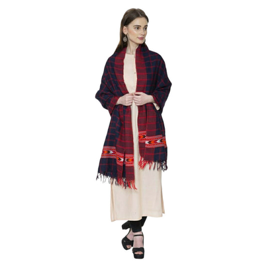 Himalayan kathu stole check design