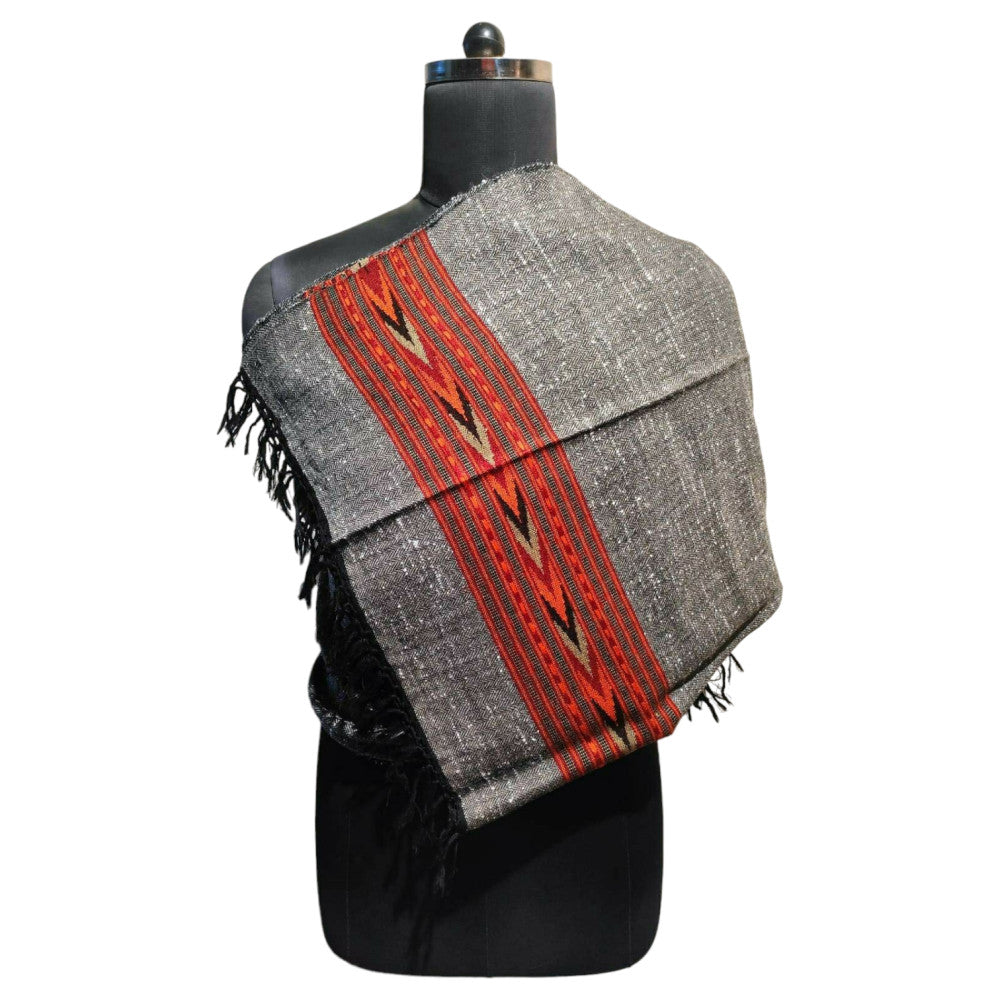 Himalayan wool plain shawl in Grey Colour