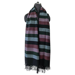 Himalayan wool plain shawl in Multi Colour