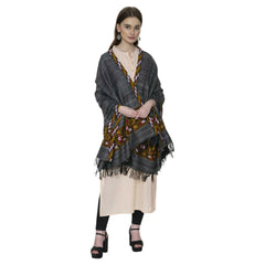 Himalayan Yak woolen shawl with side border