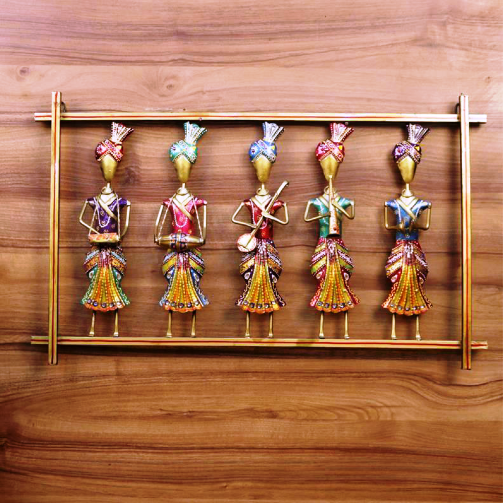 Iron Painted 5 Sardar Musicians Frame