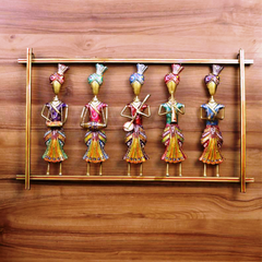 Iron Painted 5 Sardar Musicians Frame