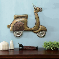 Iron Scooter Wall Art In Gold