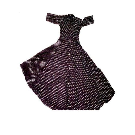 Jamnagar Bandhani Handloom Stylish Long Round Flair Kurti for Girls