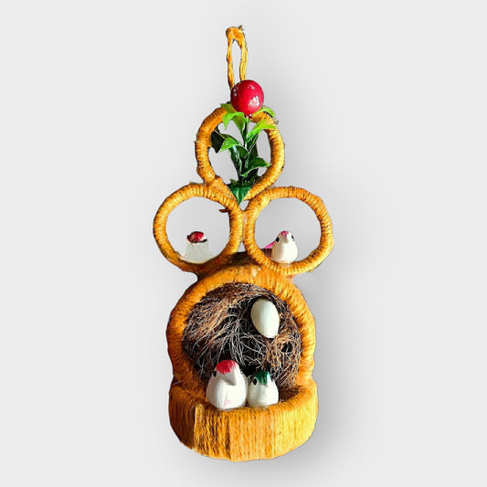 Jute Nest Wall Hanging Orange