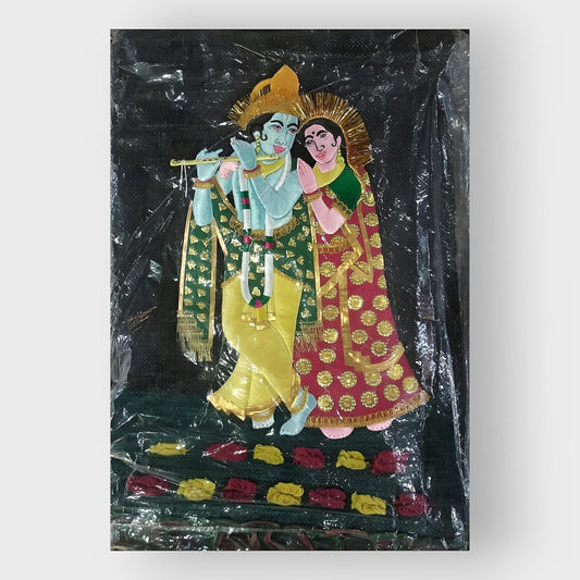 Jute Wall Hanging Radha Krishna