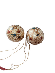 Kashmir Paper Mache Christmas Ball (set of 2)