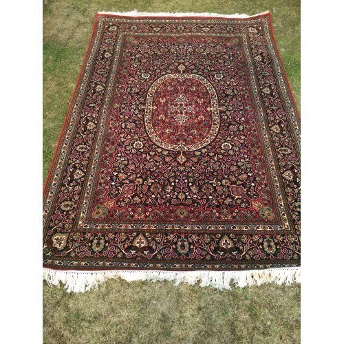 Multicolor Kashmir Pure Mulberry Silk Hand Knotted Carpet