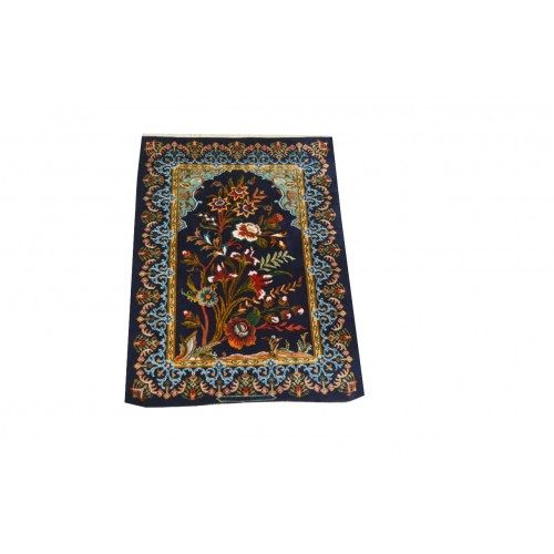 Unique Flower Designer Kashmiri Hand Knotted Carpet (2X3 Ft) For Home Décor