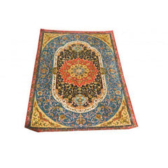 Colourful Designerl Pattern Kashmiri Hand Knotted Carpet (4x6 Ft) For Home Décor