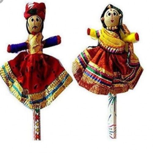 Handmade Wooden Beautiful Dancing Couple of Rajasthan for Decorating purpose