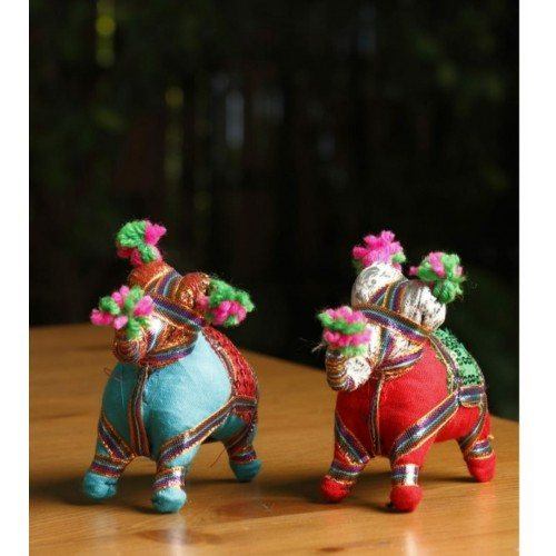 Handicraft Kathputli Making Of Rajasthan Elephant Puppet Set Of 2