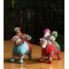 Handicraft Kathputli Making Of Rajasthan Elephant Puppet Set Of 2