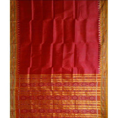 Graceful and Stylish Red Khandua Silk Saree for Women