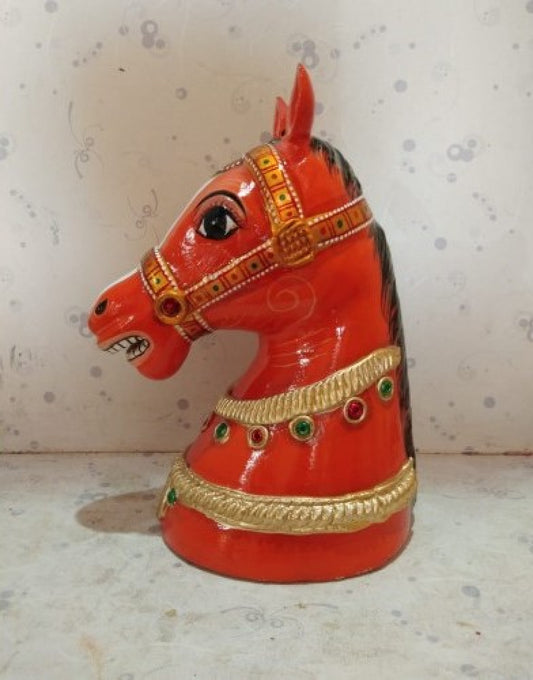 Handmade Wooden Red Horse Kinhal Toys for Decoration