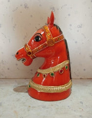 Handmade Wooden Red Horse Kinhal Toys for Decoration