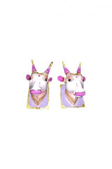 Handmade Wooden Cow Face Pair Statue Kinhal Toys For Decoration
