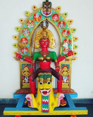 Teak Wood Handmade Popular Goddess Durga Statue